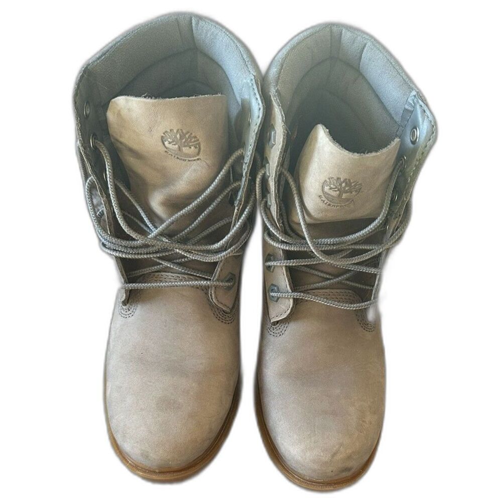 Timberland Women's Waterproof Grey Tan Boots Size 7